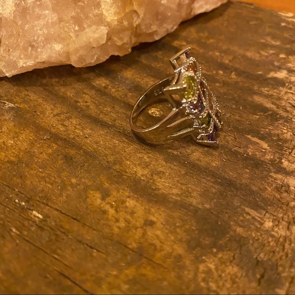 Geometric 925 Silver Statement Ring - Picture 9 of 9